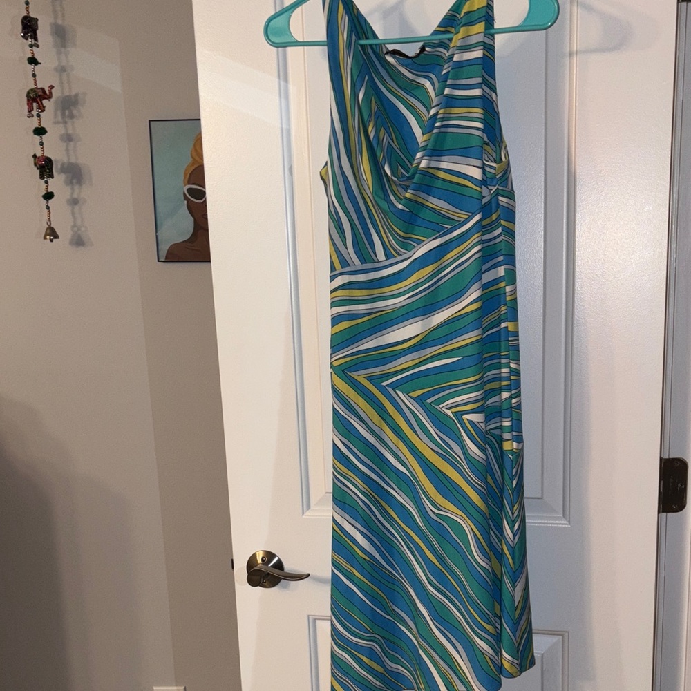 Striped Multicolor Sleeveless Dress